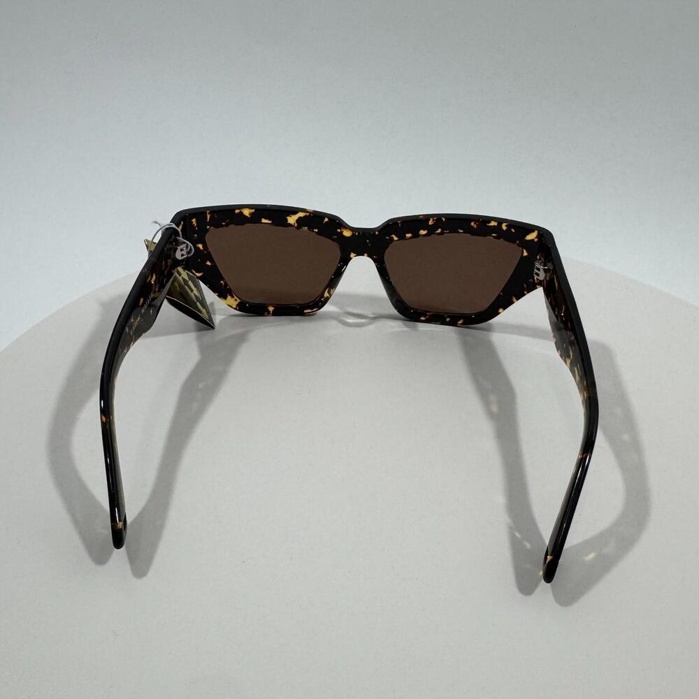 Karen Walker 57mm Cat Eye Dark Tortoise Brown Acetate Sunglasses with Case New - Picture 5 of 8